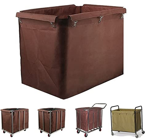 Carrito de lavandería, Carrito de lavandería Comercial con Ruedas, cesto de lavandería Industrial Grande con Ruedas, con Bolsa de Revestimiento extraíble/Impermeable, 11,5 Bushel (