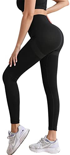 Getervb Sports Leggings Damen High Waist Scrunch Butt Leggings Push Up Seamless Booty Leggings Blickdichte Hose für Gym Yoga Fitness Workout Tights