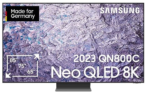 Samsung Neo QLED QN800C 85 Zoll Fernseher (GQ85QN800CTXZG, Deutsches Modell), Neo Quantum HDR 8K Plus, Neural Quantum Prozessor 8K, Dolby Atmos, Smart TV [2023]