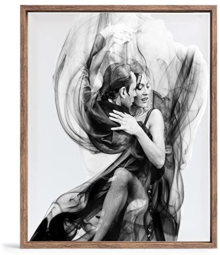 Cornice portafoto vuota per tela, su telaio, formato 50 x 75 cm, effetto legno di mela