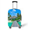 Kofferschutzhülle Elastisch Kofferhülle 18-32 Zoll, Mateju Strand-Szenerie Gepäck Cover Reisekoffer Hülle Trolley Case Schutzhülle Luggage Cover Waschbare Staubdichte Kofferbezug (XL,Himmel)