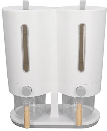 5 Kg Reisspender, Versiegelter Reis-Aufbewahrungsbehälter, Doppelfass, Sichtbarer Presstyp, Müsli-Körnerspender-Eimer für die Lebensmittelaufbewahrung in der Küche zu Hause(Regulär)