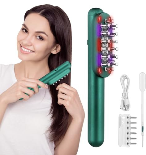 Electric Scalp Massage Brush - 2-in-1 Head Massage Brush for Hair Growth & Loss Prevention - Rechargeable Therapy Hair Head Massager