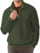 Meilicloth Sweatshirt Herren Pullover Baumwolle Half Zip Sweatshirt Raglan Rundhals Casual Pulli Winter Männer Langarmshirt Polo Sweatshirt Moosgrün 3XL