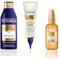 Dessange - Shampoing Bleu Nutri-Correcteur Blond Californien + Soin Patine + Huile Sublime Régénérante Extrême 3 Huiles - 3 Produits