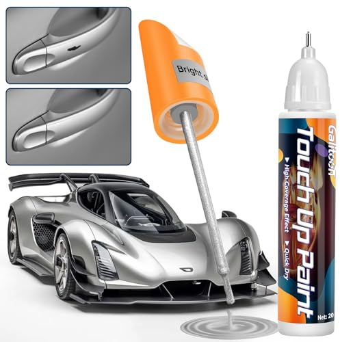 Galitoon Touch Up Paint for Cars, Quick & Easy Solution to Repair Minor Automotive Scratches, Car Scratch Repair, Two-In-One Car Touch Up Fill Pen (Silver)