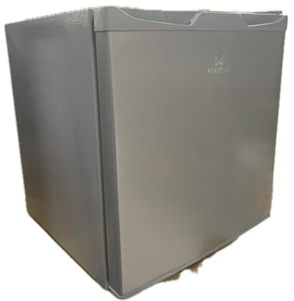 Generico Mini Frigo 46 Litri Frigorifero Salvaspazio Per Ufficio Camera Da Campeggio Stanza Altezza 50,3 cm x Larghezza 45,5 cm x Peofondità 45,3 cm Con Motore e Compressore Grigio