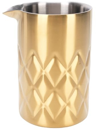 Oreilet Dubbelväggig 304 Rostfritt Stål Blandningsglas 540 Ml, Bartenders Hem Bar Whisky Martini Dryck Skakare Tillbehör (Pläterad guld)