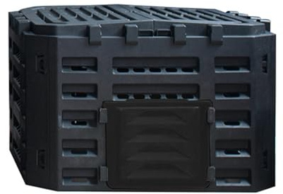 Contenitore per compost, da giardino, per esterni, materiale PP, 180L-500L, molte prese d'aria per la creazione rapida di terreno fertile