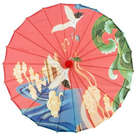Kalttoy Parapluies chinois en papier huilé en bambou pour la danse et la décoration