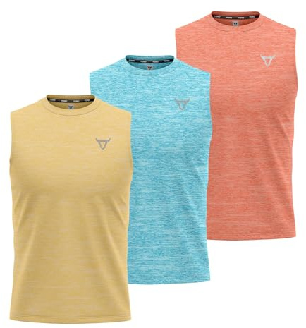 22 Pack Running Muscle Sleeveless Tank Top for Men Dry-Fit Workout Tops Shirts Training Bodybuilding Vests