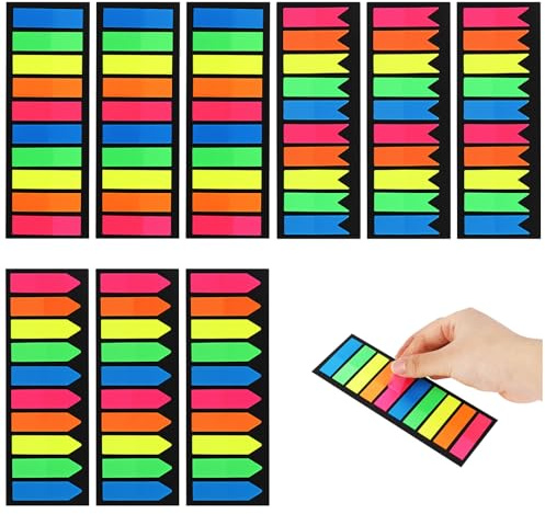 1800 Pieces Page Markers,Sticky Notes 10 Colors Arrow Flags Stickers Index Tab Flags for Notebook,Books,Bookmarks