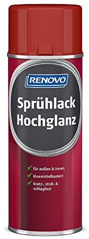 Sprühlack RAL 3000 Feuerrot 400 ml Hochglanz Renovo