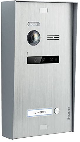 Balter EVO Video Türsprechanlage, 2 x Touchscreen 7 Zoll Monitor, 2-Draht Bus, Türstation für 1 Familienhaus Türklingel, 150° Weitwinkel-Kamera (Zuzatz-Aufputzbox)
