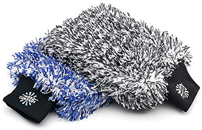 The Rag Company Cyclone Ultra Waschhandschuhe – 70/30 Gauntlet-Mischgewebe aus koreanischer Mikrofaser, Schaumstoffpolsterung, Kratzfest, fusselfrei, ideal für spülloses Waschen, 20,3 x 22,9 cm,
