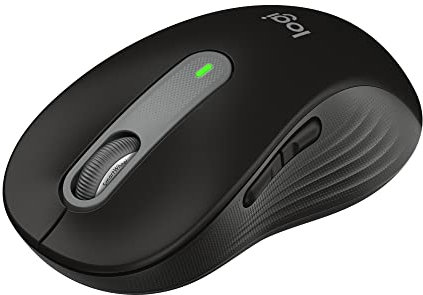 Logitech Signature M650 L Full Size Wireless Mouse - For Large Sized Hands, 2-Year Battery, Silent Clicks, Customizable Side Buttons, Bluetooth, for PC/Mac/Multi-Device/Chromebook - Black (Renewed)