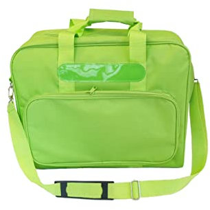 Maximex Nähmaschinentasche Grün Strapazierfähige Tasche für Nähzubehör & Nähmaschine, Staubgeschützter Nähorganizer mit verstellbarem Gurt, Seitentasche & Tragegriff, 43,5x34,20,5cm