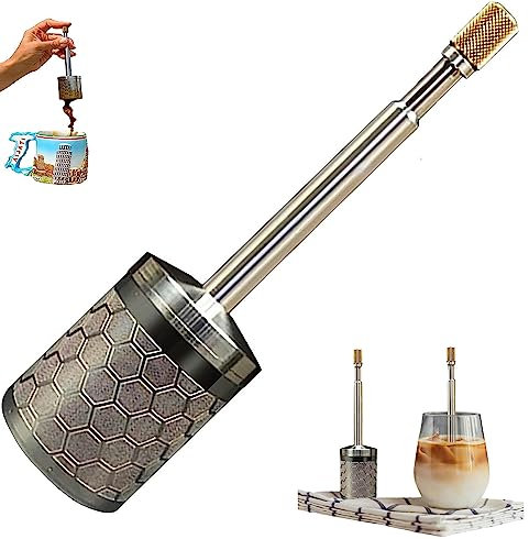 Ukisisi Portable Coffee Maker, French Press Coffee Maker, Portable French Coffee and Tea Press Maker, Mueller French Press Double Insulated Stainless Steel Coffee Maker
