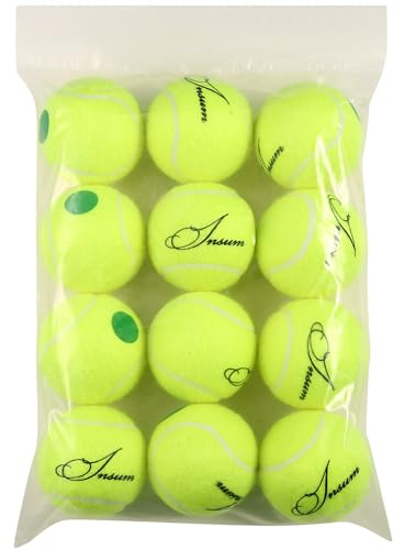 INSUM Tennis Balls, 25% Low Pressureless Tennis Balls for Beginners, Made of Premium Durable Felt, Idea for Little Beginner Practice