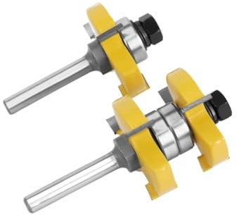 1 jeu de fraises à rainure et languette à tige de 8 mm, fraise à tenon de 1-1/2 po for outils de travail du bois