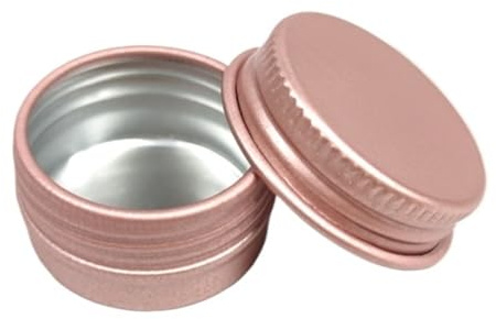 IKFGTJRE Ljusglas 100 tomma ljusglas (5 g, 10, 15, 30, 50, g) och runda kryddburkar av roségyllene aluminium med skruvlock (80 g 68 x 35 mm)