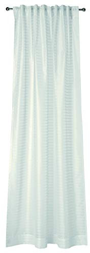 Joop! Dekoschal mit verdecktem Schlaufenband Waterline I 130x250 cm I Transparent I Gestreift I Farbe grau