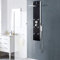 vidaXL Pannello Doccia in Vetro 25x44,6x130 cm Nero Colonna Box Shower Bagno