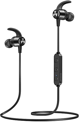UXD Wireless Bluetooth In Ear Headphones, Noise Cancelling Earbuds with Bluetooth 5.0 & CVC8.0 Mic, IPX7 Waterproof, Magnetic Design - 20H Playtime for Gym, Running, Cycling, Sports (Black)