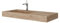 100 cm HPL Waschbecken mit Ablage rechts Holzoptik Eiche honig