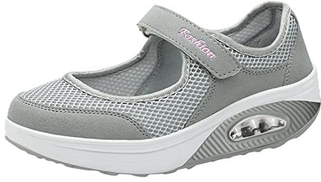 Fulidngzg zapatillas running mujer de Seguridad Sin Cordones Ligero Zapatos con Punta Acero Calzado Trabajo Comodo Respirable Colchón Aire