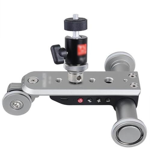 CXY-DPF Elektrischer Fotowagen, spiegelloser Handy-Kamerawagen, mobiler Video-Video-Fotografiewagen, Silbergrau