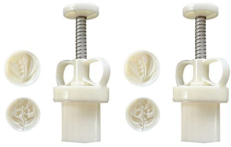 ZSYTF Mondkuchen-Pressformen, Mondkuchenform-Set, 20–30 g, Mondkuchenform mit wiederverwendbaren Stempeln (weiß), Mondkuchenform, 20 g, Mondkuchenform, 30 g, Keksstempel, Presse für Backformen