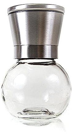 kesurpae 200ml Manual Pepper Refillable Salt Spice Shaker Seasoning Ceramic Coarse Mill Portable Bar Kitchen Cooking