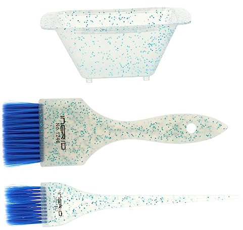 AUTSUPPL Haarfärbepinsel Set Mit Mischschüssel Blaues Haartönungs Färbezubehör Für Salon Und Zuhause Langlebige Borsten Für Gleichmäßiges Auftragen Und Präzises Färben