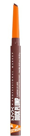 NYX Professional Makeup - Crayon à Lèvres Repulpant - Jusqu'à 10h de Tenue - Enrichi en extrait de Piment et de Gingembre - Plumping Lip Liner - Fini Mat - Duck Plump - Teinte : Dash O Cocoa