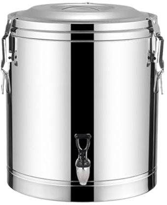 AMYSTY Wine Barrel Milk Churn Stainless Steel Insulation Barrel Hot Cold Hot Box For Gatherings Parties Outdoors Food Milk Bucket(20L)