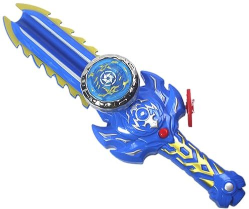 Gyro Lumière Épée – Toupie De Combat Gyroscopique | Top Bataille avec Son Et Lumières | Jouet Interactif Enfant, Conception Antichoc, Jeu De Foire, Toupie Éducative pour Garçons 6+ A