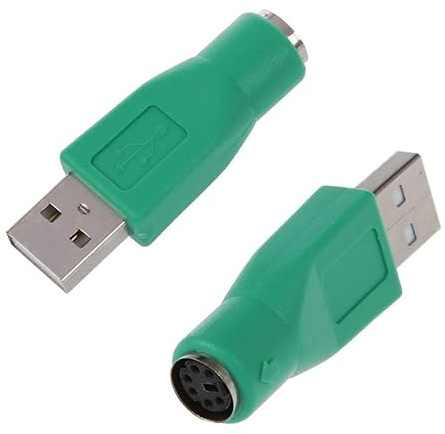 PS/2-adapter PS/2 hane till USB hona portadapter USB-omvandlare för gammal tangentbordsmus 2 st