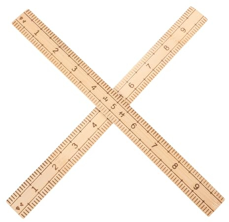 Uonlytech Regla de Sastre de Madera 2 Unidades, Herramienta de Medición Multiusos para Corte de Ropa, Accesorio Ligero y Compacto para Costura y Confección Precisa
