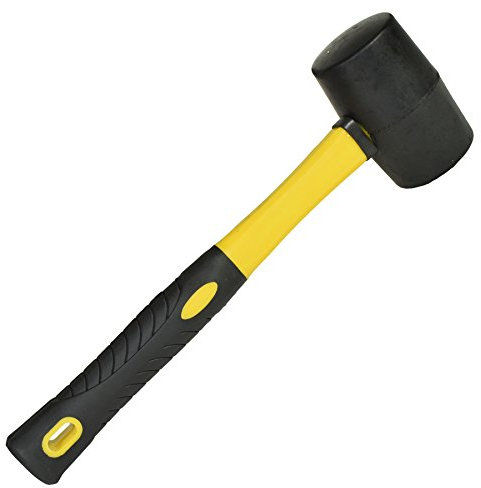 16 oz Schwarz Gummihammer Nicht färbend Hammer mit Fiberglas Griffs zur