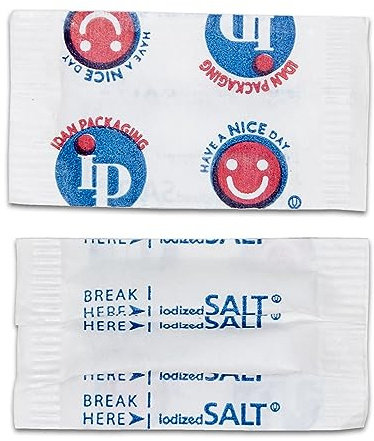 Atlantic Beverage Happy Face Salt Packets, 0.75 g | 3000/Case