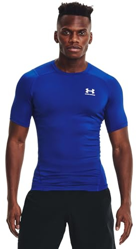 Under Armour Heat Gear Compression Short Sleeve T-Shirt - Royal / / White - S