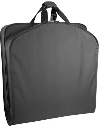WallyBags® 40” Deluxe Travel Garment Bag, Black, 40-Inch, 40” Deluxe Travel Garment Bag
