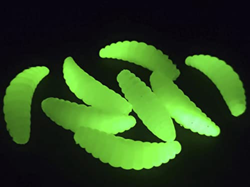 Trout Slay 35mm, Forellenköder, Gummiköder, Angelköder, Bienenmaden (#020 Glow)