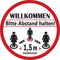 8 Stück Abstand Halten Aufkleber-25cm x 25cm rutschfesten Abstand halten Aufkleber fußboden-bemerkenswerten Aufkleber-bodenaufkleber Abstand halten für Unternehmen,Apotheken,Krankenhäuser