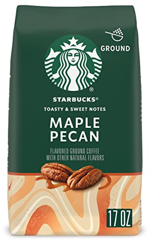 Starbucks - Café molido con sabor a nuez y arce, sabor natural, 100% arábica, 1 bolsa (17 onzas)