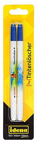 Idena 509047- Tintenlöscher, 1 Korrektur- und 1 Schreibspitze, 6 Stück
