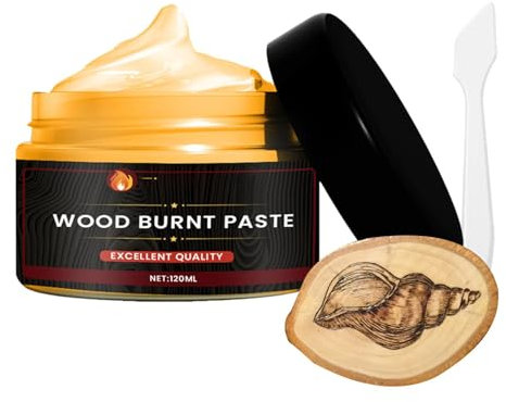 Pâte à bois 120 ml - Gel combustible facile à appliquer - Pour l'artisanat du bois - Accessoire de pyrogravure multifonction pour papier, pâte à flamme - 6,9 x 6,9 x 4,8 cm