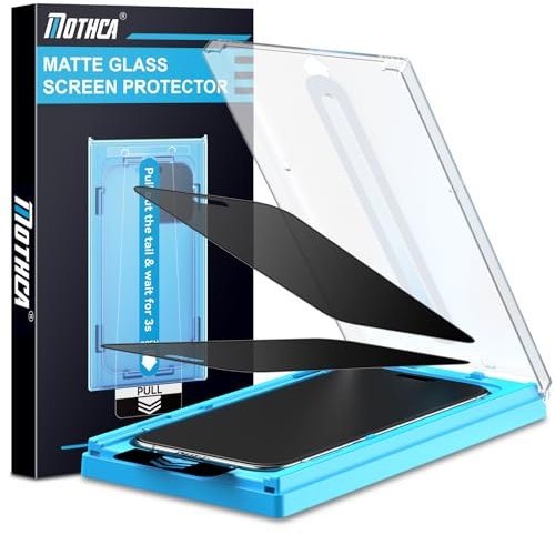 Mothca 2 Pack Matte Privacy Screen Protector for iphone 17/16 Pro, Anti Spy Anti Glare Full Coverage Tempered Glass Film Anti-Fingerprint, with Easy Installation Tool, 6.3 inch
