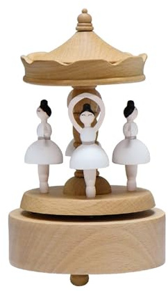 Storage Bag Caja de música giratoria de ballet para niños y niñas, decoración de mesa, caja de música para sala de estar, dormitorio, oficina giratoria